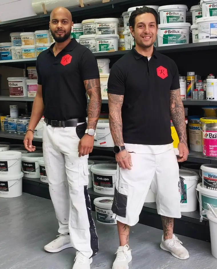 Maler Breitenbach: Kevin Bresler (links) und Stephan Bozzolo (rechts) von Kreativ Maler